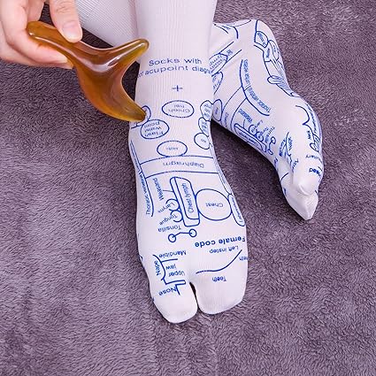 Reflexology Massage Socks with Pressure Point Zones for Natural Pain Relief & Wellness | Therapeutic Acupressure Foot Therapy Socks for