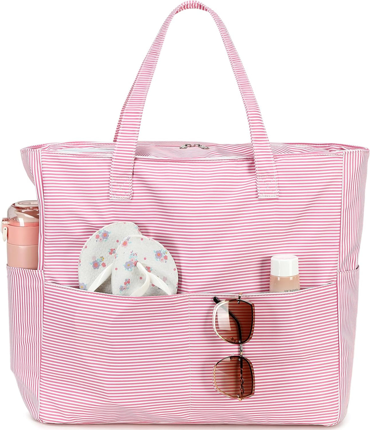 Beach Bag Waterproof with Wet Compartment, Large Beach Tote Bag for Pool and Gym, Travel Tote Bag for Grocery