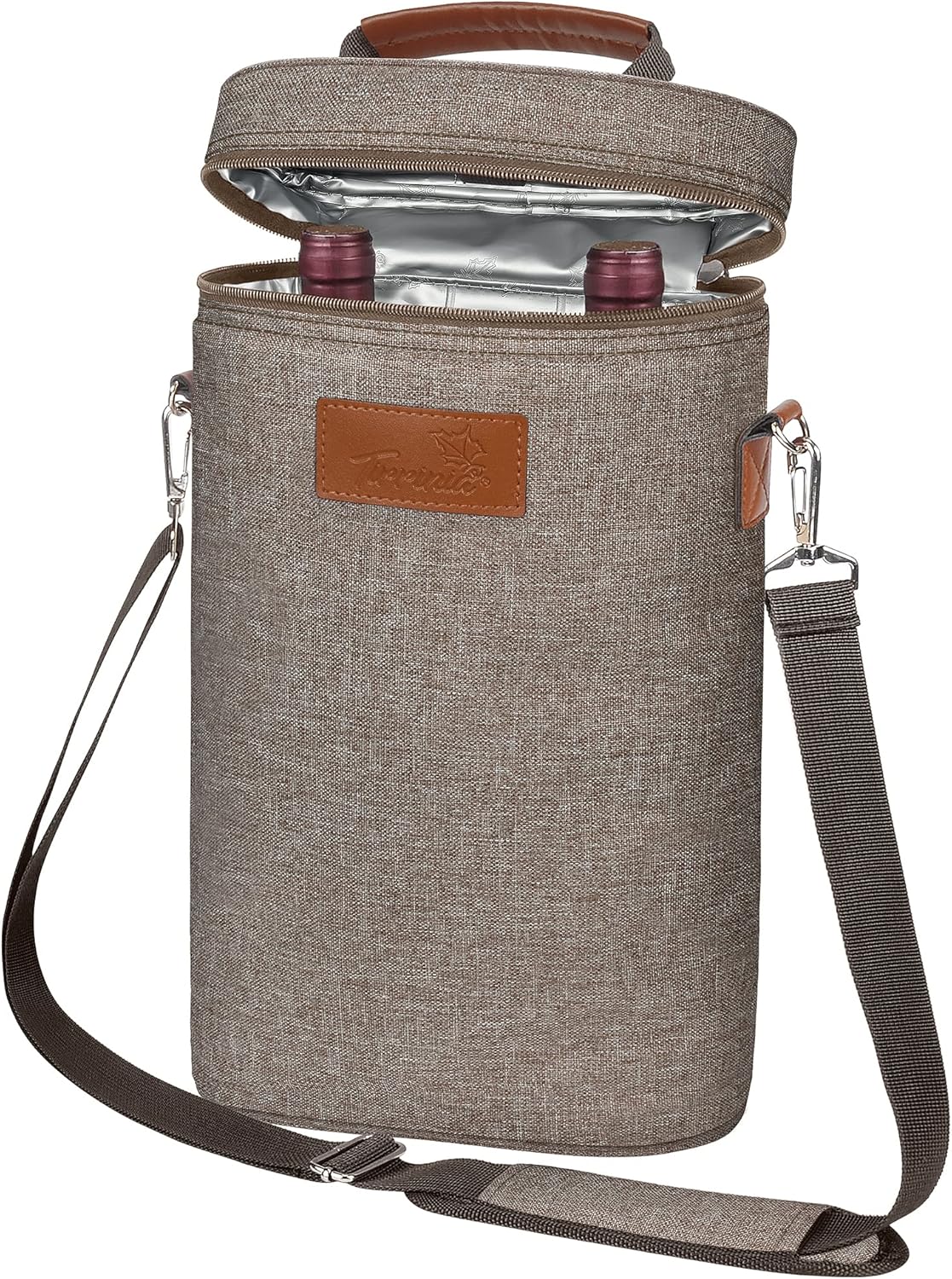 Insulated Wine Tote Carrier Bag with Padded Design | Leakproof Cooler for Travel and Parties