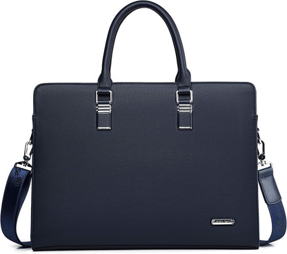 Executive Leather Laptop Bag 15.6-Inch for Work Travel School Office Business Men Women Professionals
