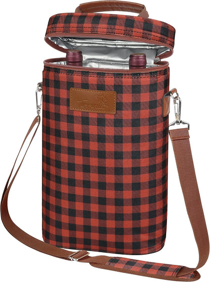 Insulated Wine Tote Carrier Bag with Padded Design | Leakproof Cooler for Travel and Parties