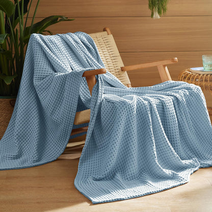 Ortekor Cozy Comfort | %100 Cotton Blanket with Waffle Weave Design | Lightweight & Breathable for Year-Round Use