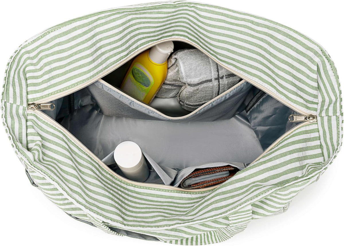 Beach Bag Waterproof with Wet Compartment, Large Beach Tote Bag for Pool and Gym, Travel Tote Bag for Grocery