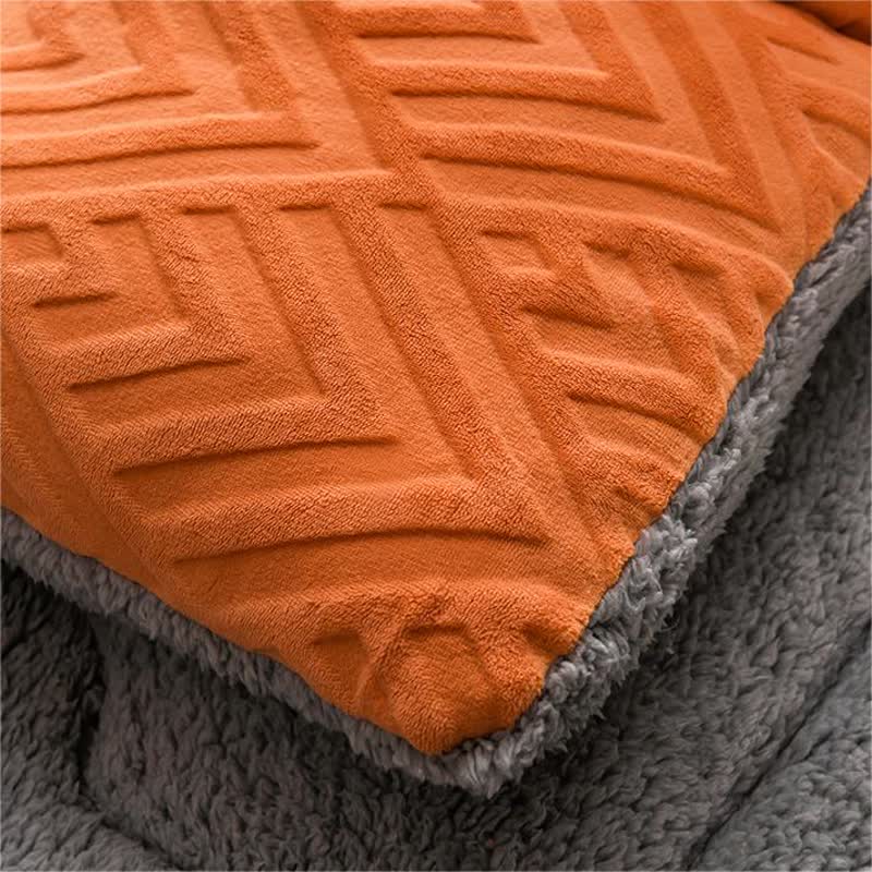 Sherpa Fleece Throw Blanket Quilted Winter Bedspread Soft Plush Heavyweight Comforter for Bed Couch Sofa Twin Full Queen King