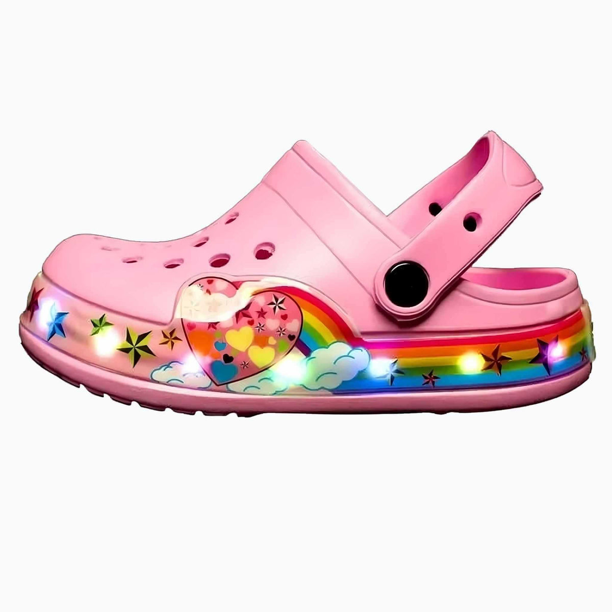 Light-Up Kids Clogs – Colorful Slip-On Shoes with LED Glow for Boys & Girls