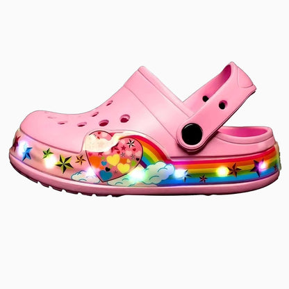 Light-Up Kids Clogs – Colorful Slip-On Shoes with LED Glow for Boys & Girls