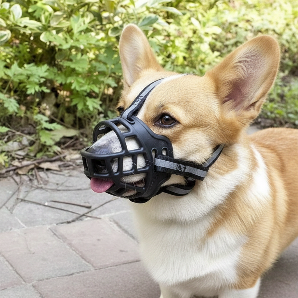 Breathable Mesh Dog Muzzle with Adjustable Straps for Training, Grooming & Safe Walks | Anti-Bite Pet Guard for Small to Large Dogs