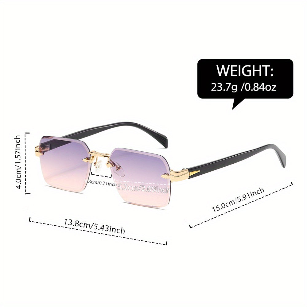 Lightweight Square Eyeglasses for Men Metal Frame Clear Fashion Glasses Everyday Use