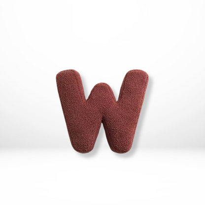 Letter-Shaped Velvet Throw Pillow — Personalized Initial Cushion for Couch, Bed & Nursery Décor