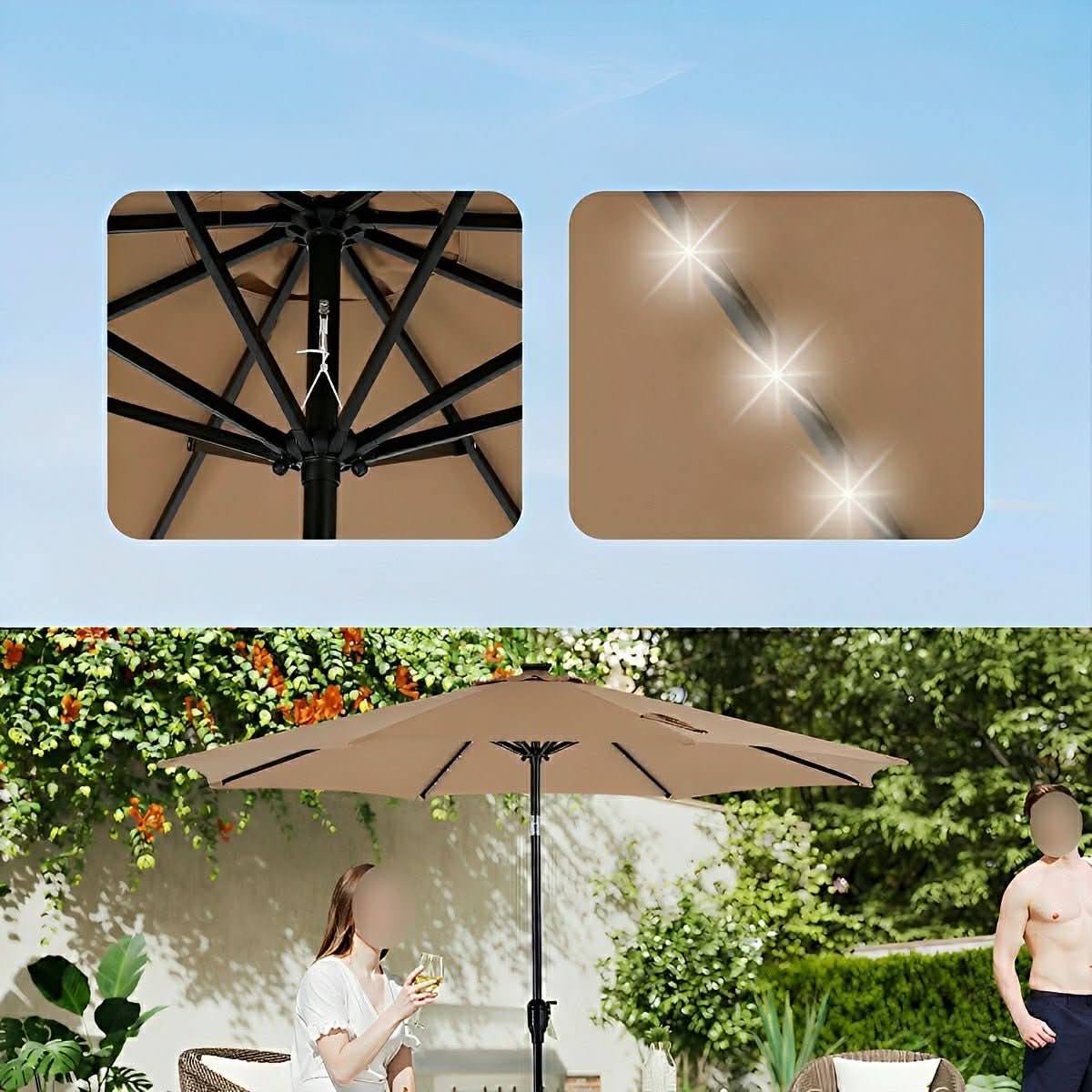CANOPYGLOW – Solar Umbrella Lights for Elegant Outdoor Evenings