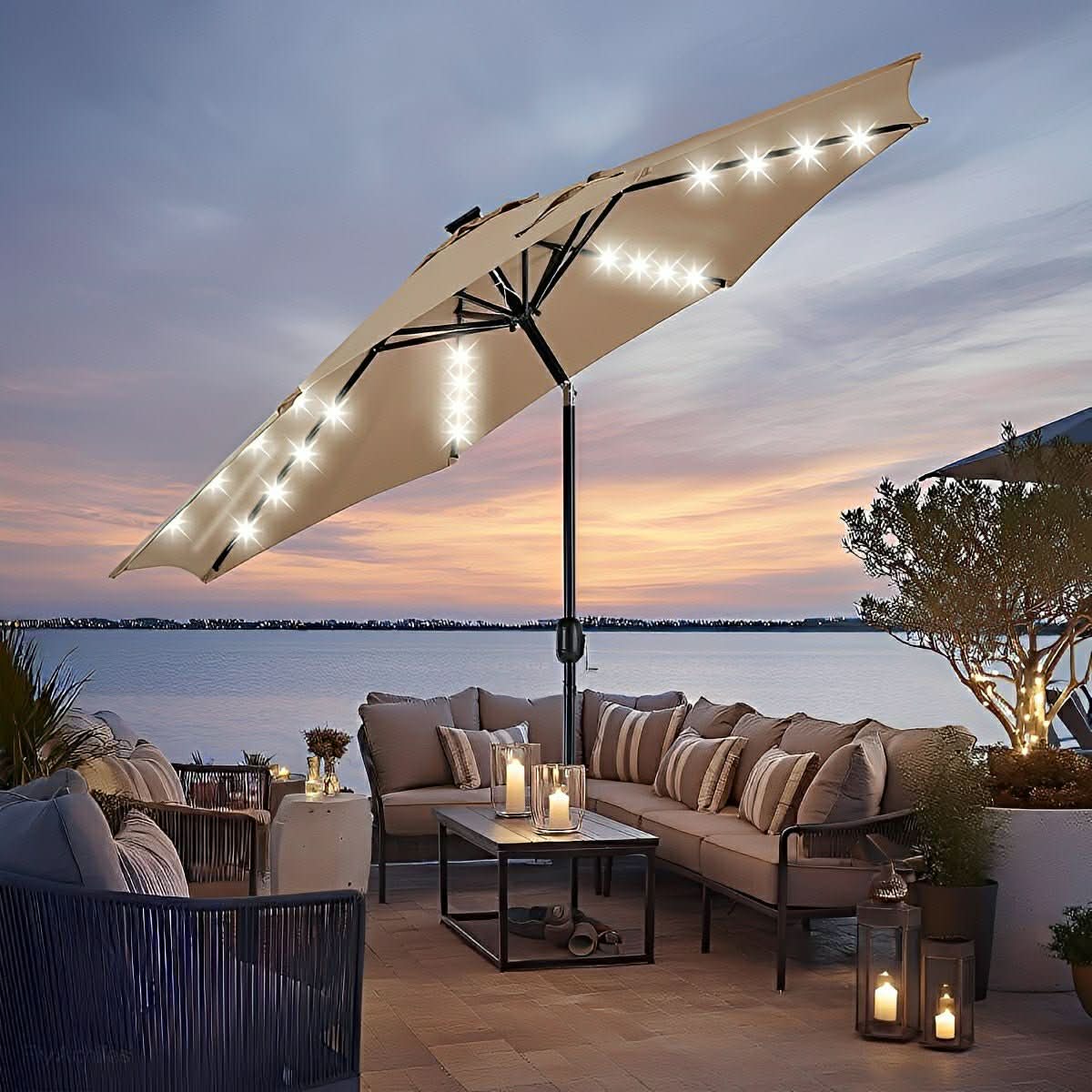 CANOPYGLOW – Solar Umbrella Lights for Elegant Outdoor Evenings