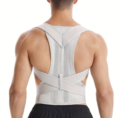 Adjustable Posture Corrector Brace for Back Support – Breathable Neoprene Upper Back Straightener for Men & Women