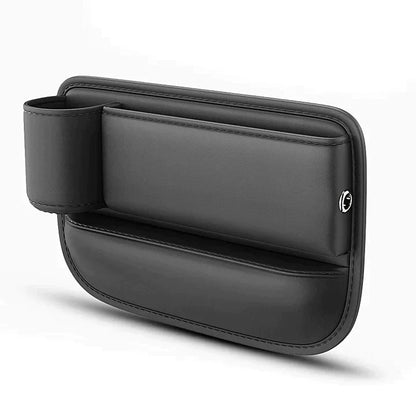 Car Seat Gap Organizer Faux Leather Storage Caddy with Charging Port for Center Console Driver Passenger Side Vehicle Accessories
