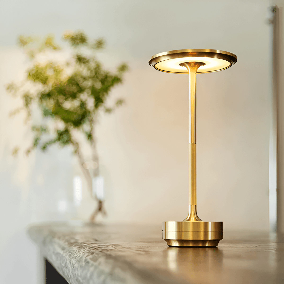 Rechargeable Touch Table Lamp Portable Cordless Dimmable LED Light for Bedside Nightstand Restaurant Dining Indoor Outdoor Patio