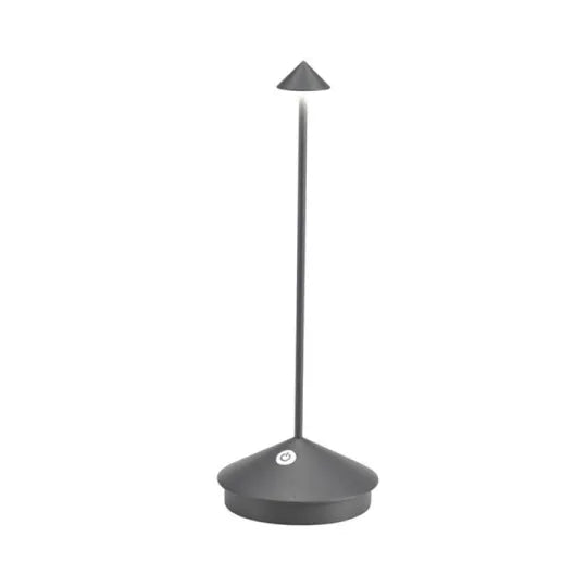 Cordless LED Accent Light 12 in Tall Rechargeable Battery Powered Dimmable Warm Glow Metal Construction Patio Dining Bedside Use
