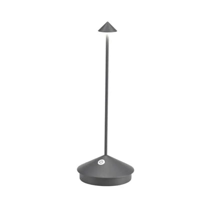Cordless LED Accent Light 12 in Tall Rechargeable Battery Powered Dimmable Warm Glow Metal Construction Patio Dining Bedside Use