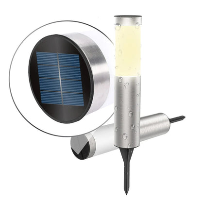 Stainless Steel Solar Lawn Stake Light Outdoor Pathway Marker with Auto Dusk Sensor Waterproof Garden Landscape Lighting for Walkway Yard