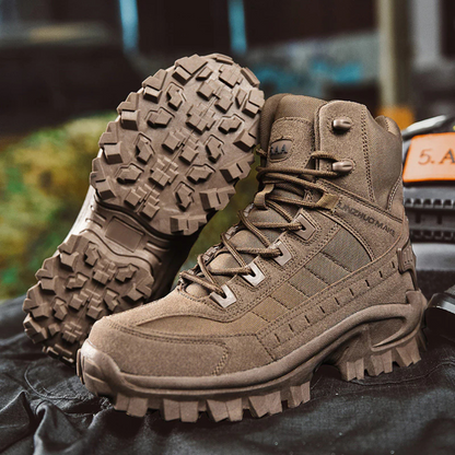 Men's Insulated Winter Tactical Boots with Non-Slip Sole for Hiking & Work – High Ankle Lace-Up Outdoor Combat Boots for Cold Weather