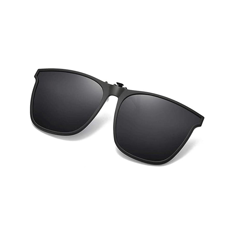 Flip-Up Polarized Clip-On Sunglasses for Prescription Glasses | UV Protection Magnetic Attachment | Lightweight Driving Shades for Men &