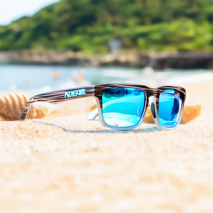 Polarized Riding Sunglasses with Blue Light Filter & UV400 Protection for Motorcycle & City Driving