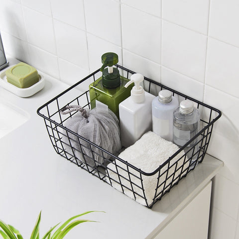 Daxon Storage Basket - Durable Iron, Compact Design