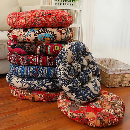 BohoBloom – Round Cotton Floor Cushion