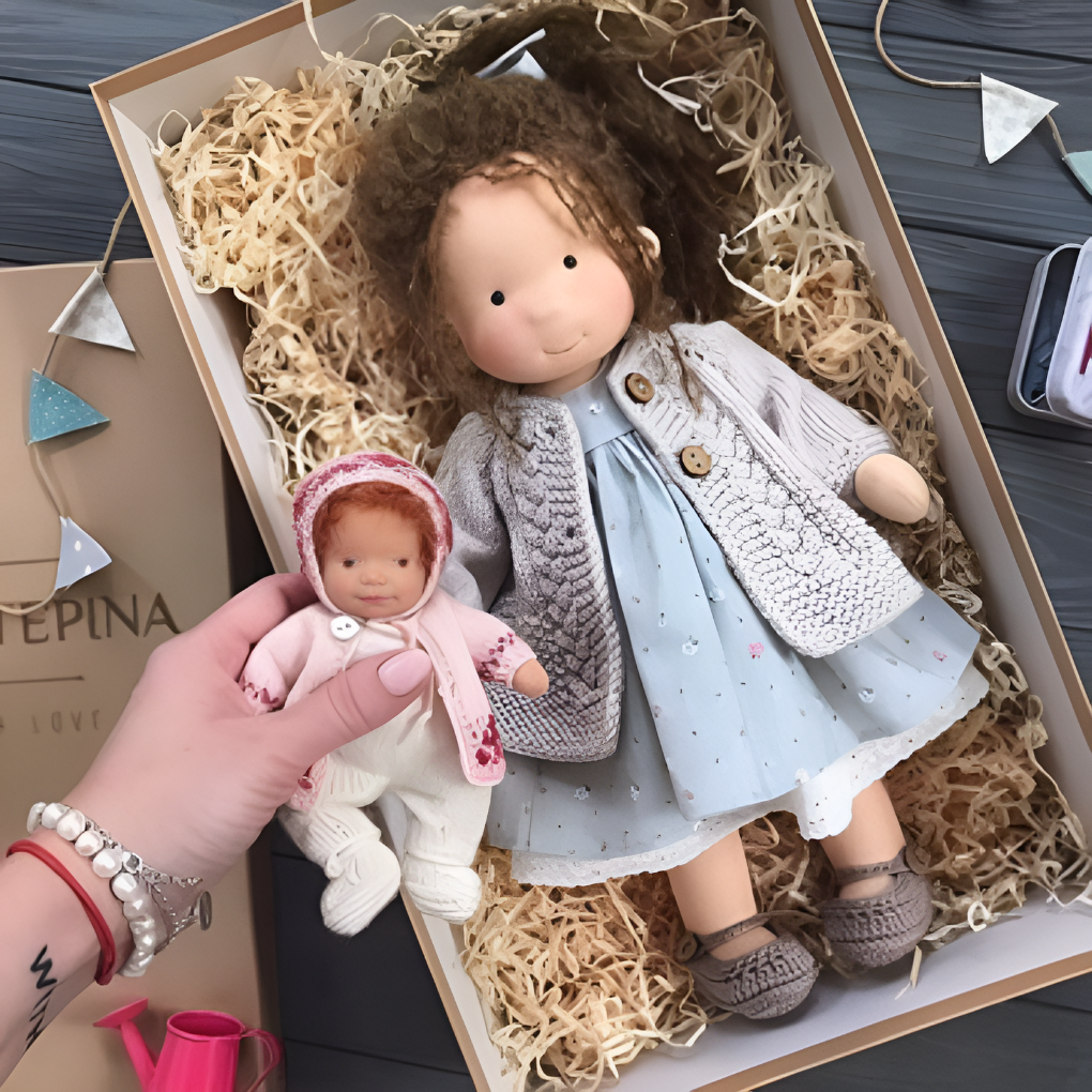 Waldorf Collection | Handmade Cuddly Doll for Kids with Soft Textures | Ideal Companion for Imaginative Play
