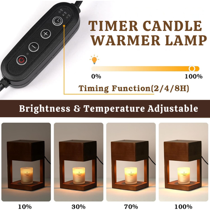 Nordic Elegance | Candle Warmer Lamp with Dimmable Light | Dual-Purpose Design for Cozy Ambiance