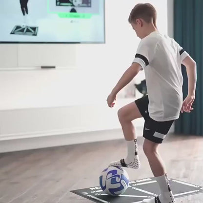 Soccer Skills Trainer Mat 35 in × 24 in Indoor Practice Set Footwork Drills Ball Control Kit for Kids Youth Players at Home