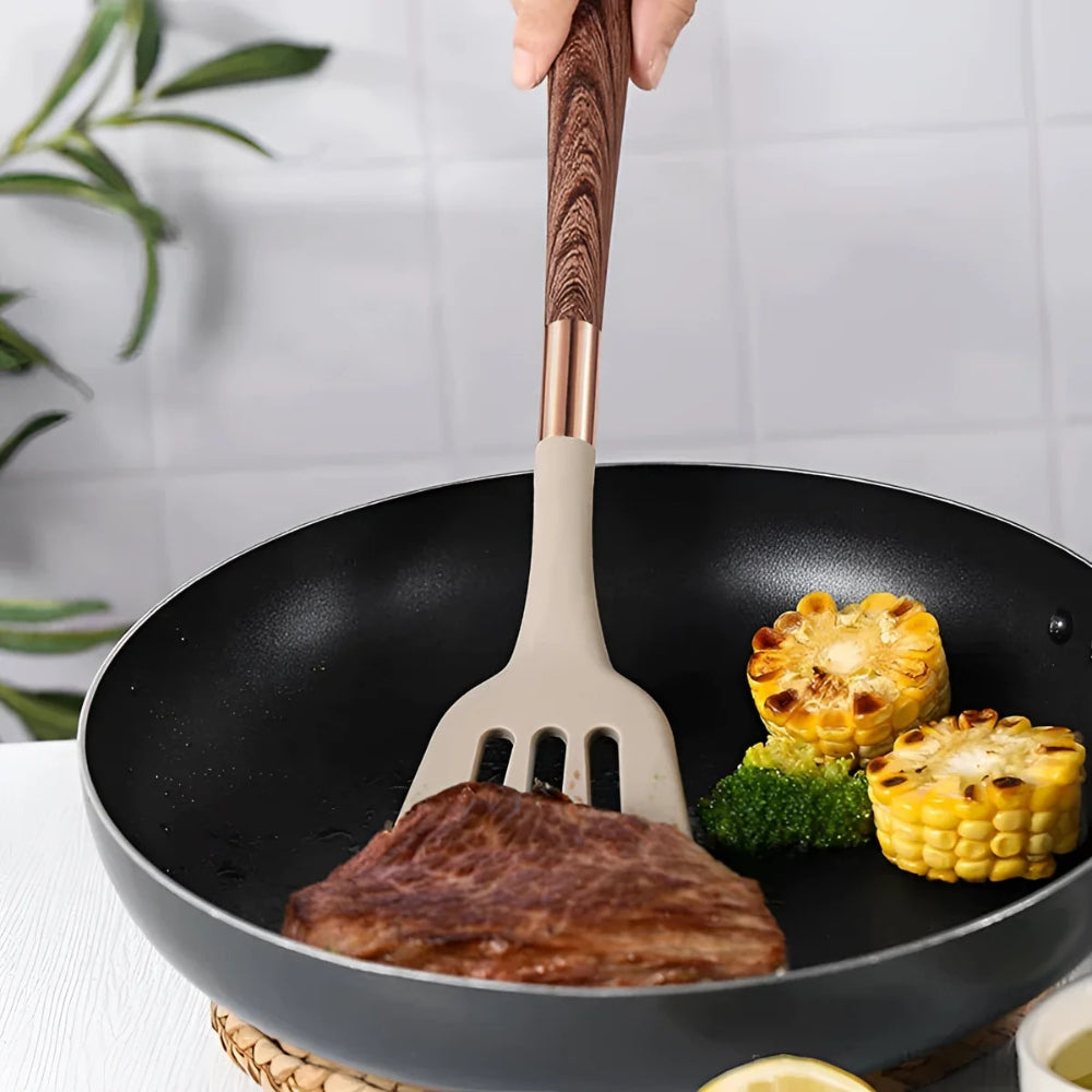 Silicone Kitchen Utensil Set – 10-Piece Heat-Resistant Tool Collection with Ergonomic Handles for Cooking, Baking, Stirring, Flipping