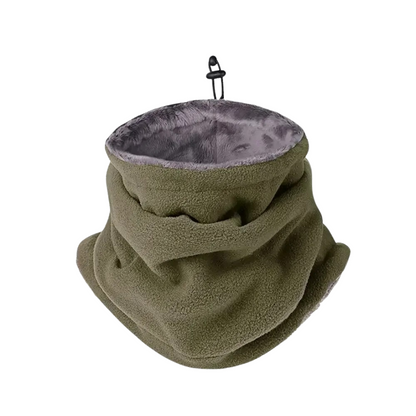 Adjustable Fleece Neck Gaiter with Drawstring for Winter Sports & Outdoor Activities – Versatile Face Cover