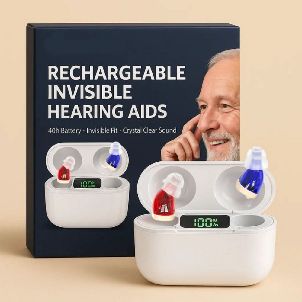 Rechargeable In-Ear Sound Amplifier Set – Discreet Personal Audio Device for Everyday Listening, Conversations & Daily Activities