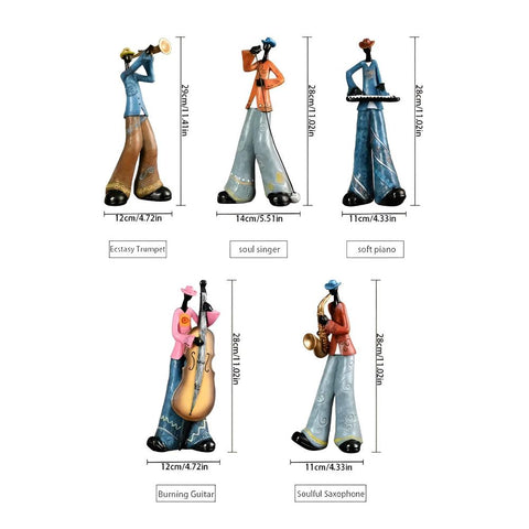 Jovial Figurine - Premium Resin, Abstract Music Design