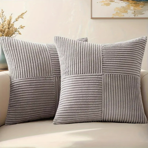 Raven Sofa Cushion Covers - Soft Corduroy, Rustic Charm