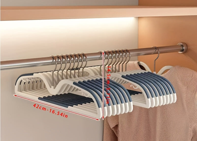 Rotating Short-Neck Space Saving Hangers with Non-Slip Grip for Closet Organization