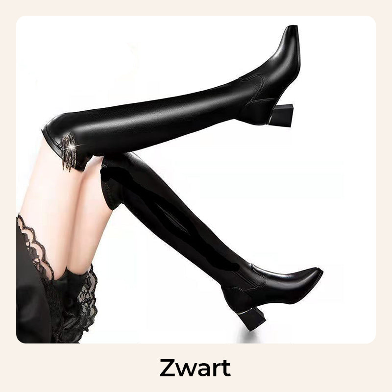 Women's Fleece-Lined Winter Boots with Stretch Fit and Anti-Slip Sole for Cold Weather Walking