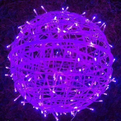 Woven LED Globe Light 8 Inch Waterproof Outdoor Hanging Orb for Trees Patios & Garden Decor | Connectable String Sphere Lights Yard Decorati