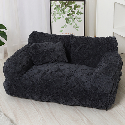 Cozy Sofa Dog Bed with Raised Edge – Soft Plush Design