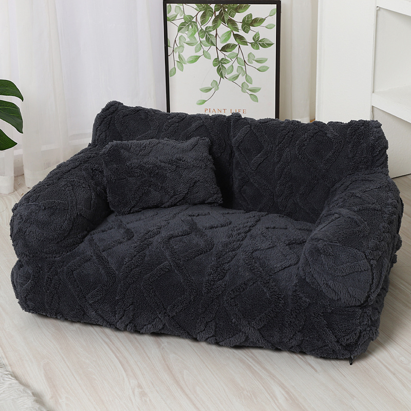 Cozy Sofa Dog Bed with Raised Edge – Soft Plush Design