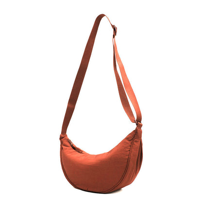 Curved Shoulder Bag for Women – Soft PU Leather Crossbody Purse with Adjustable Strap for Everyday Wear & Travel