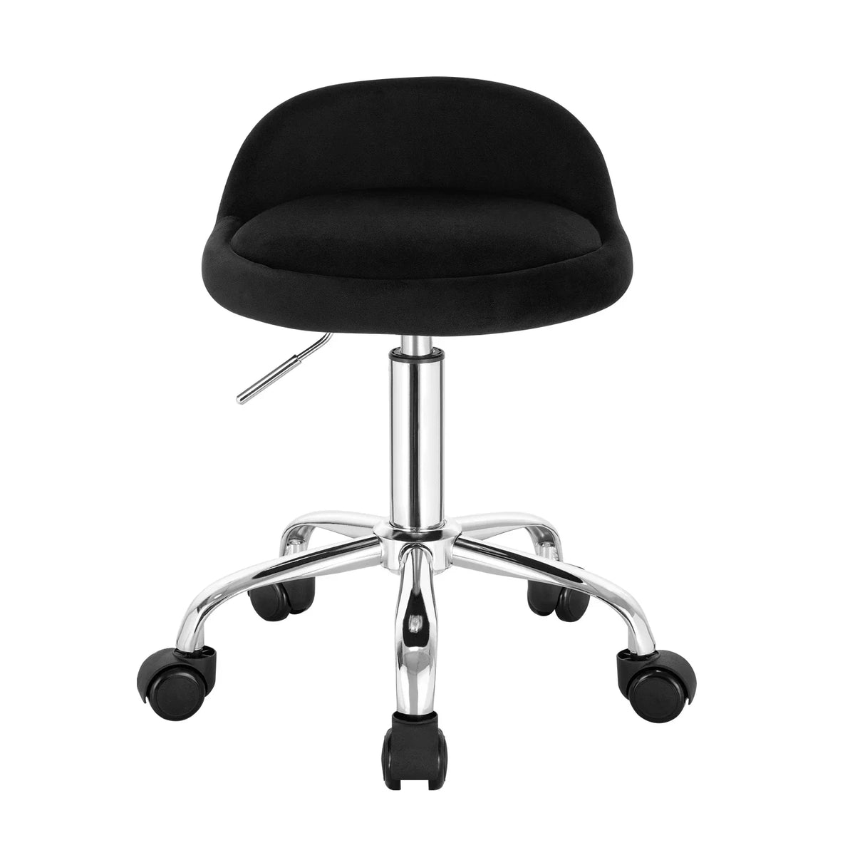 Cushioned Task Chair with Wheels Height Adjustable 21–26 Inches Compact Swivel Seat for Vanity Desk Salon Workspace Studio Home Office