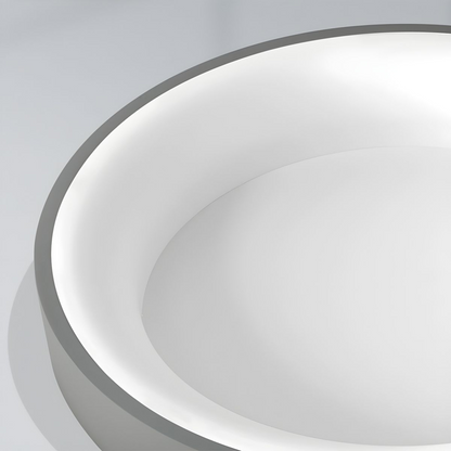 Round LED Overhead Fixture for Bedroom & Hallway – Ultra-Slim Iron & Acrylic Disc – Dimmable Options for Living Room & Entryway
