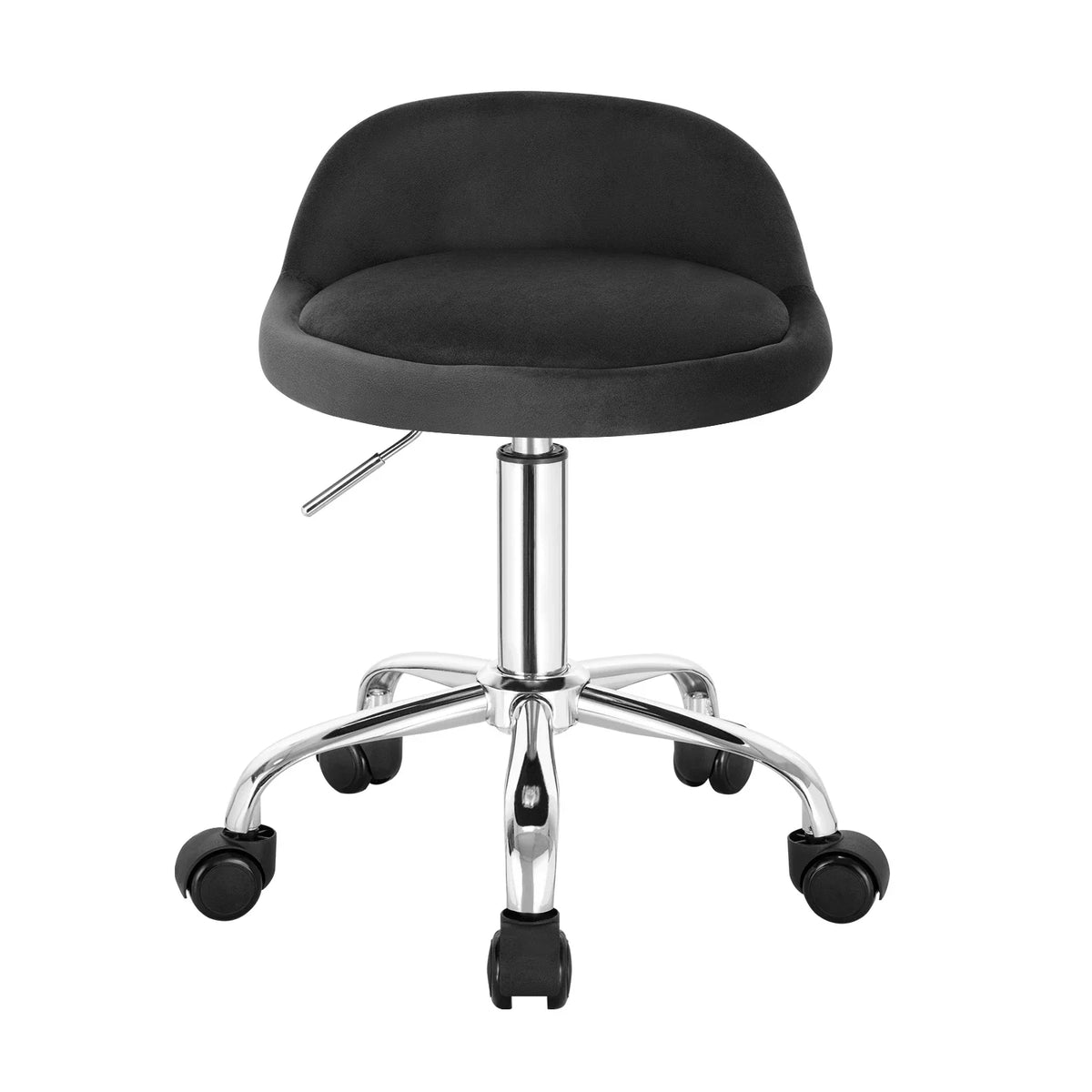 Cushioned Task Chair with Wheels Height Adjustable 21–26 Inches Compact Swivel Seat for Vanity Desk Salon Workspace Studio Home Office