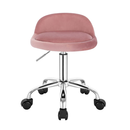 Cushioned Task Chair with Wheels Height Adjustable 21–26 Inches Compact Swivel Seat for Vanity Desk Salon Workspace Studio Home Office