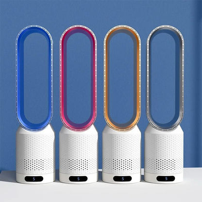 Bladeless Air Cooler Tower Fan with Purifier & Humidifier – 8-Speed Oscillating Evaporative Cooler for Bedroom, Living Room & Office
