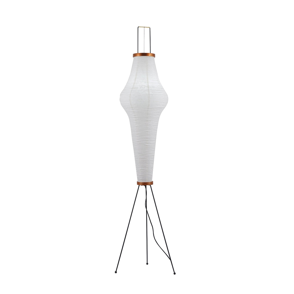 Handcrafted Paper Shade Tripod Standing Lamp 20 in White for Living Room Bedroom Reading Nook Accent Light Japandi Minimalist Decor