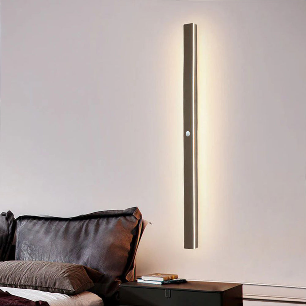 Outdoor Linear LED Wall Light 78 in Black Weatherproof Fixture for Facade Garden Patio Hallway Pathway Entrance IP65 Architectural Slim Prof