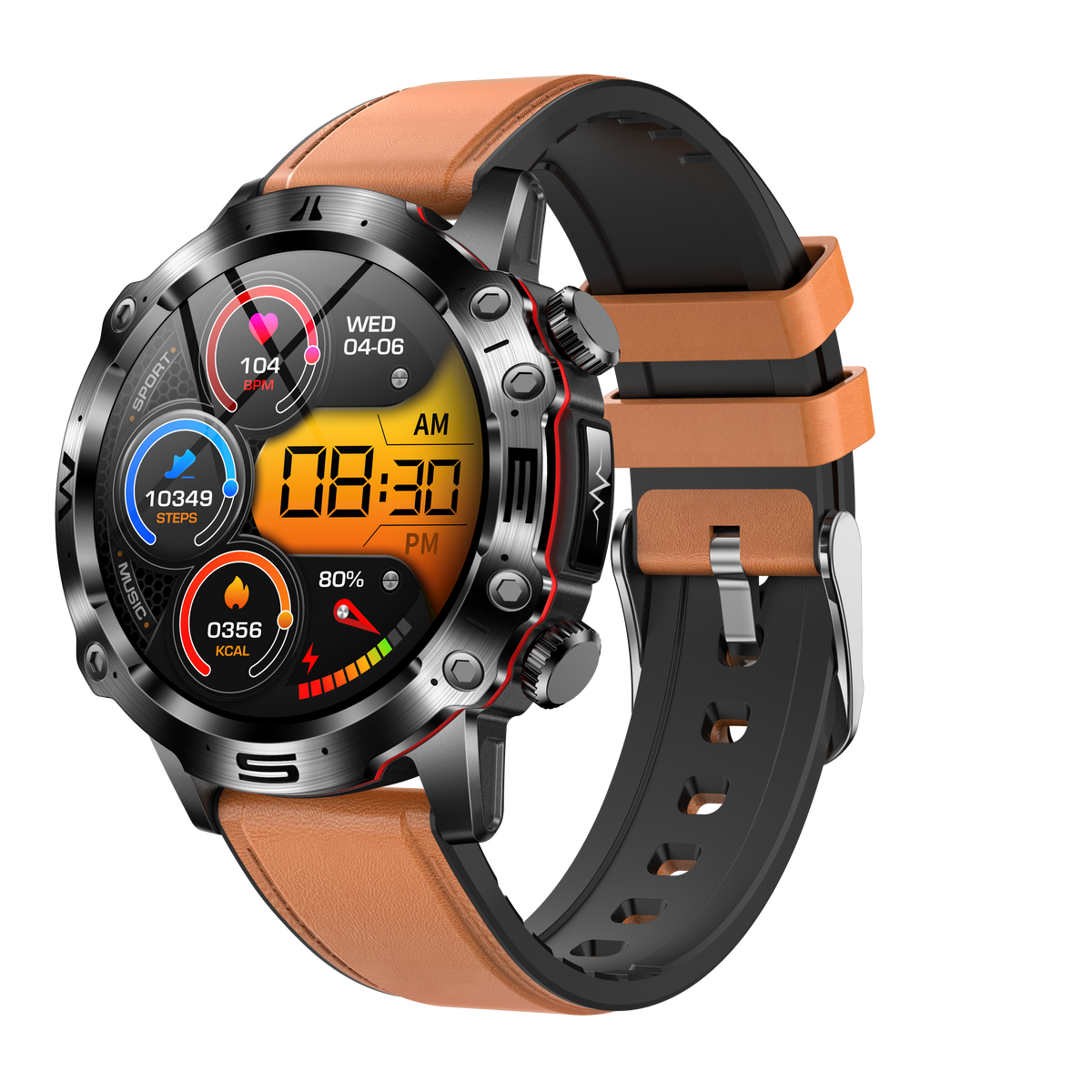 HealthTrack | Smartwatch with ECG, Blood Sugar & Pressure Monitoring | Sleek Design for Fitness Tracking