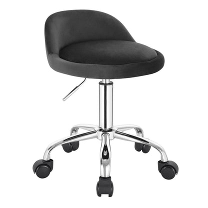Cushioned Task Chair with Wheels Height Adjustable 21–26 Inches Compact Swivel Seat for Vanity Desk Salon Workspace Studio Home Office