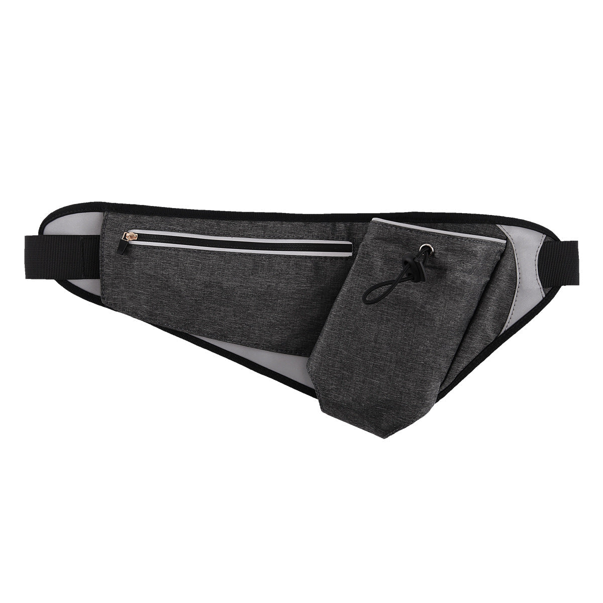 Running Belt Bag with Water Bottle Holder, Waterproof Hiking Waist Bag with Reflective Strips, Bum Bag for Running